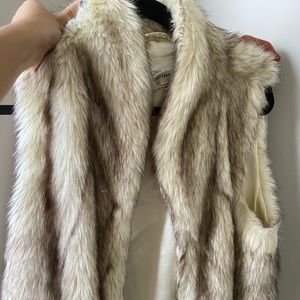 BCBG faux fur vest